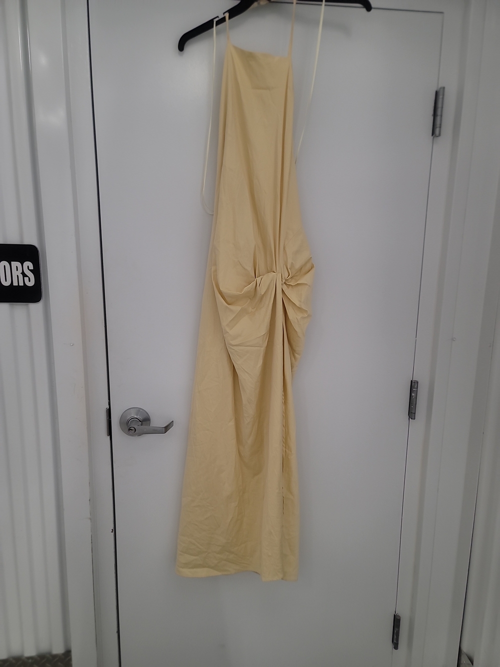 IRO Harmonie Maxi Dress Light Yellow Backless Light Yellow Knot-Front Slip Dress